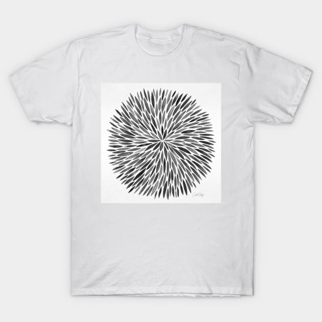 Grey Water Color Burst T-Shirt by CatCoq